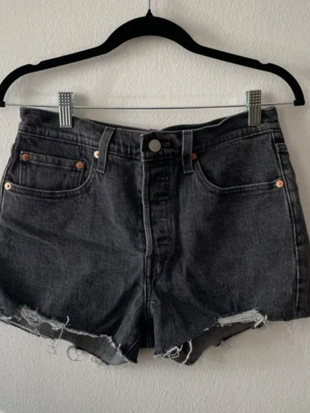 Levi Black classic 501 shorts